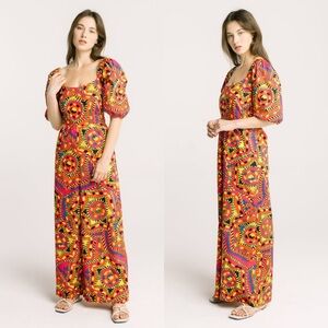 BEL KAZAN Alessia Jumpsuit in Orange - Medium